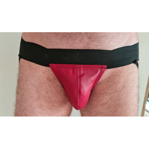 jock red leather