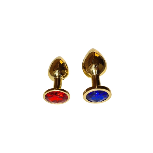 golden anal plug with gemstone