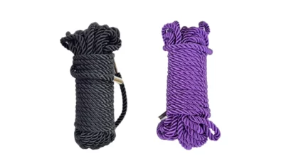 shibari BDSM lano hedvábí černá fialová 10m