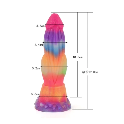 Beowulf Soft Silicone Glowing Vibrating Dildo