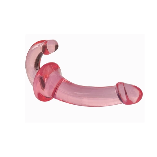 Strapless didlo for two-way play teases your partner's G-spot.