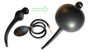 Inflatable Venus ball with detachable pump and metal valve