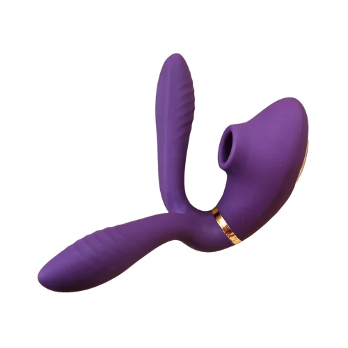 vibrator and clitoral pulsar with adjustable legs.