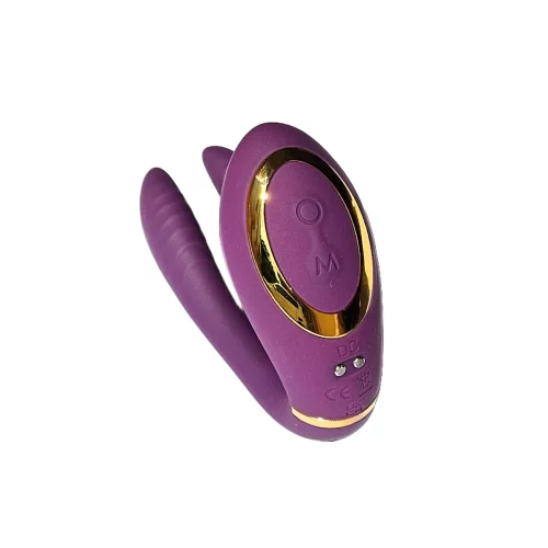 A self-supporting vibrator and clitoral pulsar with adjustable legs.