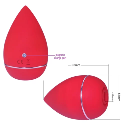 Stimulateur d'impulsions clitoridiennes, forme de goutte d'eau sur le mamelon