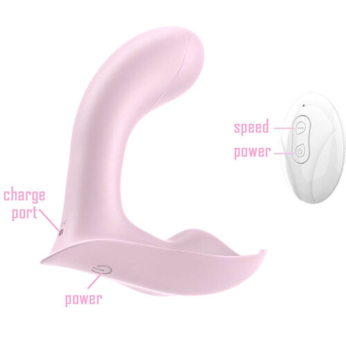 Clitoris and G-spot vibrator with remote control
