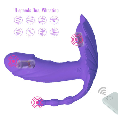 fjärrstyrd klitoris- och G-punktsvibrator, anal svans