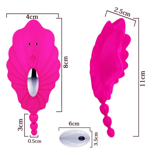 Panty-vibrating scallop stimulating labia and clitoris