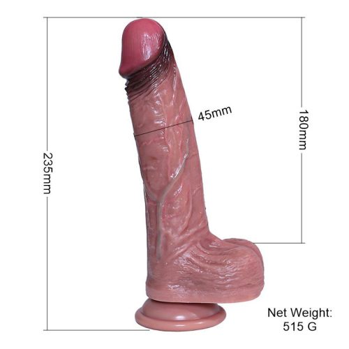 Double layer silicone dildo with custom softness