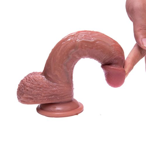 Double layer silicone dildo with custom softness