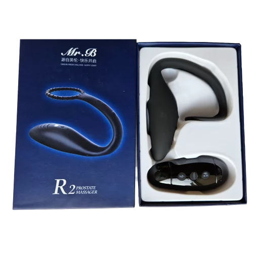 Wowyes Vibrating Wearable Prostate Massager with Electro Shocks Remote Control Box