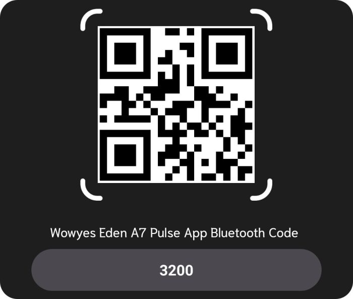 wowyes eden a7 pulse app bt code