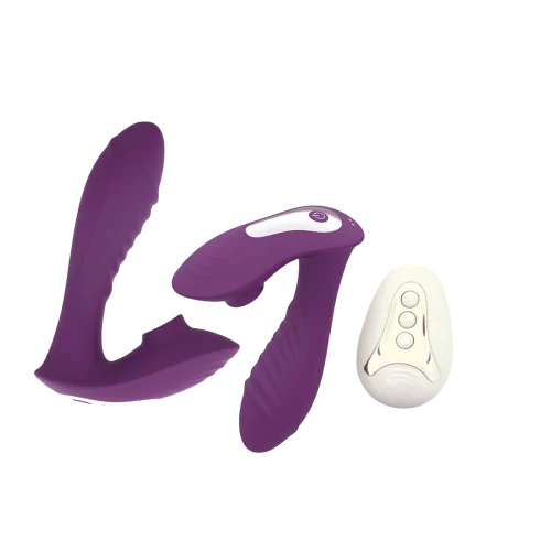 Dual G-spot and clitoral vibrator, remote control