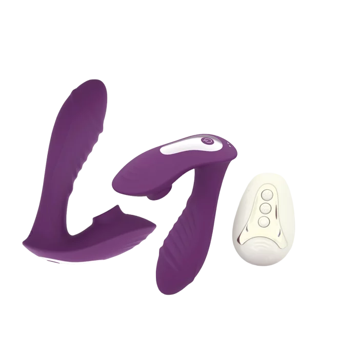 Dual G-spot and clitoral vibrator, remote control